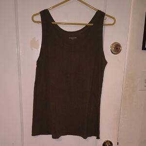 Eileen Fisher | 100% Linen Rich Brown Tank Top